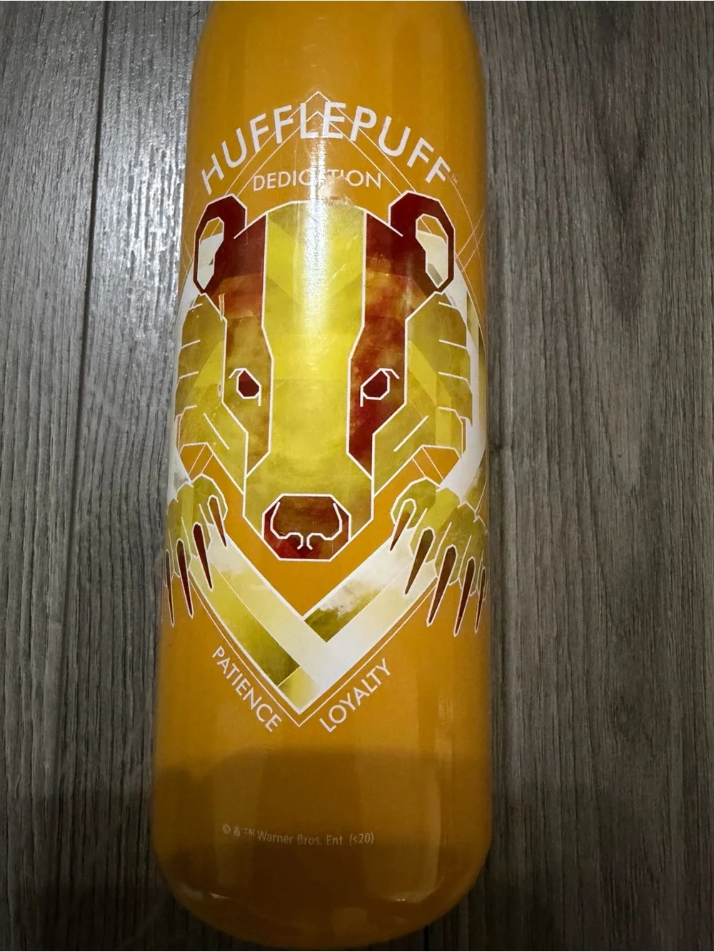 Hufflepuff Yellow Insulated Stainless Steel Water Bottle - Official Crest